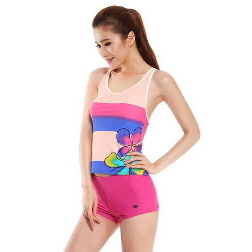 Yingfa (Yingfa) Badeanzug Frauen einteilige flache Ecke Konservativ mit Brustpolstern Heiße Feder Badeanzug Fitness Bauchbauchbedeckung großer Größe Y1396 Y1381-1 (geteilt) 2xl