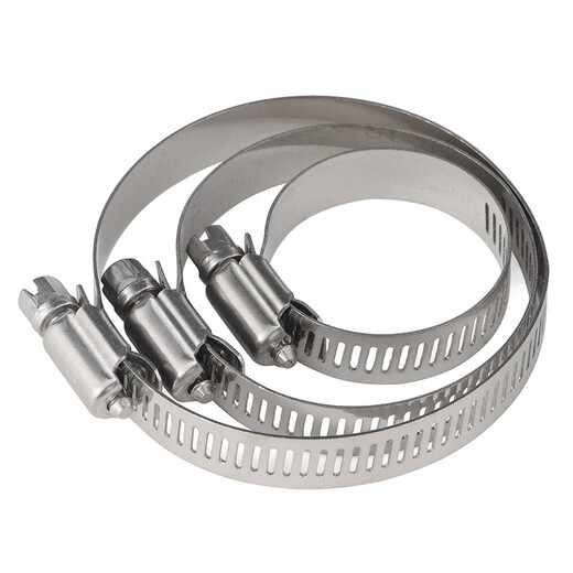 Jinggong (JINGGONG) 304 stainless steel pipe clamp, hose hoop, water pipe hoop, fixed tight hoop, buckle, cable hose fixing, adjustable 14-27mm (inner diameter) 5 pcs, 4 points for pipes