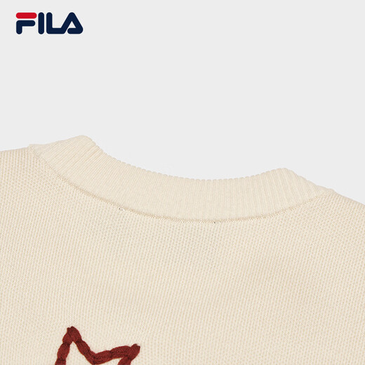 FILA Official Couple's Knitted Sweater 2025 Fashionable and Comfortable Graffiti Hand-Embroidered Pullover Sweater