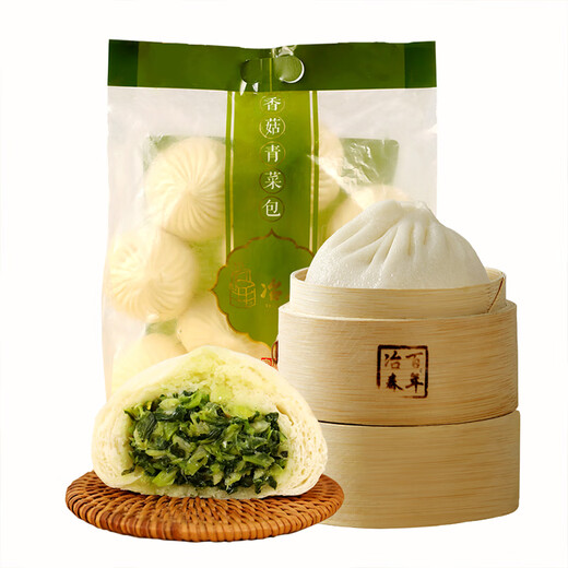 冶春食品 量贩装青菜包 800g 80g*10 家庭装 扬州包子 