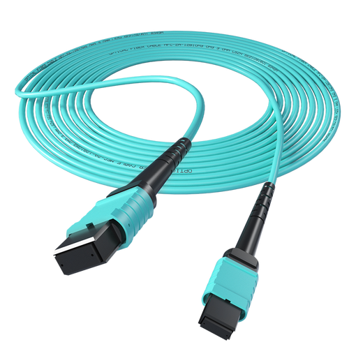 
Nokoxin MPO-MPO fiber jumper female multimode 8 core 12 core OM3/OM4 bundle B polarity compatible MTP 40G/100G jumper MPO-MPO multimode 8 core 100G OM4 10 meters