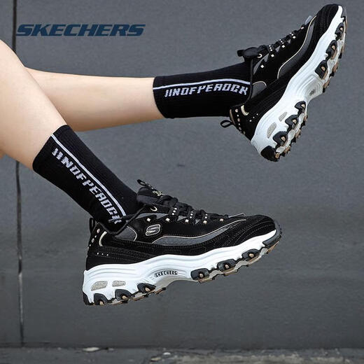 SKECHERS DAME SHOUS SPRING 2025 NEU NEU VERSATILE PANDA SHOUS FODENTREND SPORN CLASSIGKEIT DIAL SOLLE ERHALTENDE Dad Schuhe 11979-BKGD/Schwarzgold 37.5