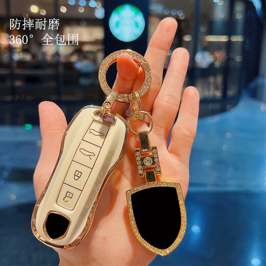 Подходит для Porsche 718 Key Cover Boxster Taycan Shell Carman Bugle Bugle для мужчин и женщин Porsche Модель 4-ключ