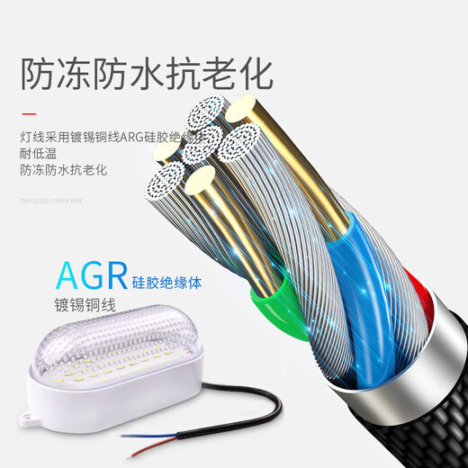 Guan'an led cold storage lamp outdoor waterproof, moisture-proof and explosion-proof lampshade warehouse factory special lighting three-proof lamps Beijing warehouse delivery 25w square