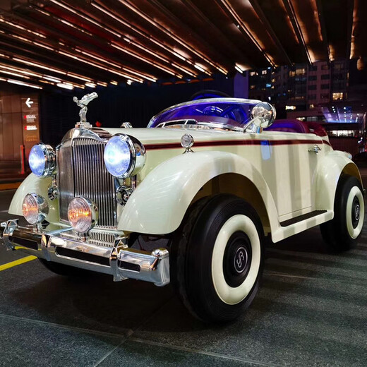 Samat remote control car children's electric car four-wheeled Rolls-Royce classic car for boys and girls rocking toy car can sit on white