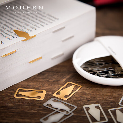 
MODERN Creative Mini Metal Reading Bookmark Small Fresh Arrow Cute Bookmark 36 Classical Chinese Style Students Packaging Custom Gifts for Teacher Yellow