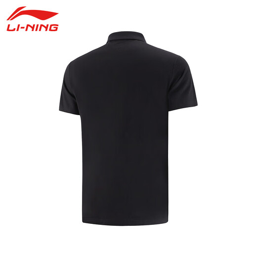 Li Ning (LI-NING) 2022 Sports Fashionable Comfortable Breathable Men's Short Sleeve POLO APLS069-1 Black 5XL