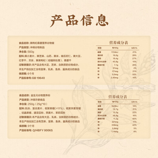五谷磨房 黑之养黑芝麻糊营养早餐黑枸杞黑桑葚五黑粉黑色派代餐粉833g