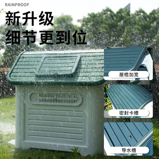 Raft core dog house outdoor insulated outdoor dog kennel dog shed universal for all seasons indoor detachable dog house dog cage weatherproof winter with door *Extra large classic blue (413L)