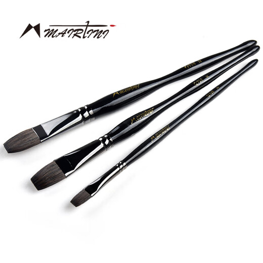 
Martini Black Fatty Watercolor Pen Flat Head Painting Brush Squirrel Brush Acrylic Painting Flat Head Pen 3 Combination Set Q728