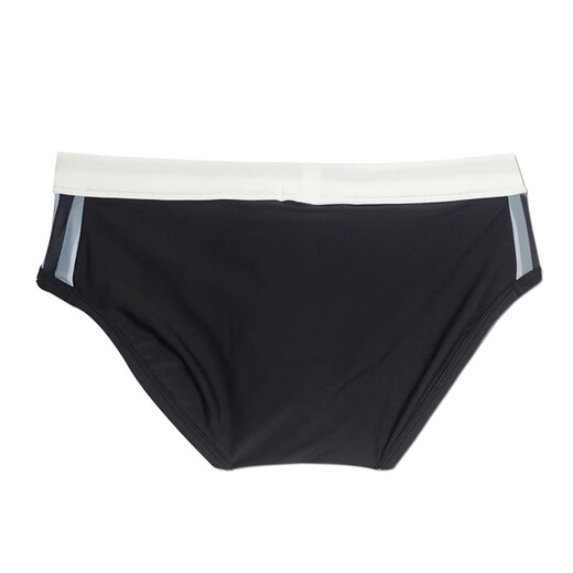 UXH simple color-blocking briefs for men's youth sports low-key style black close-fitting model competition pants tight black with white edges M