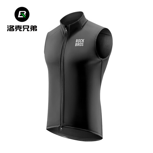 Rock Brothers Windproof Cycling Vest Road Bicycle Fleece Warm Vest Jacket Top Men and Women Autumn and Winter 2XL