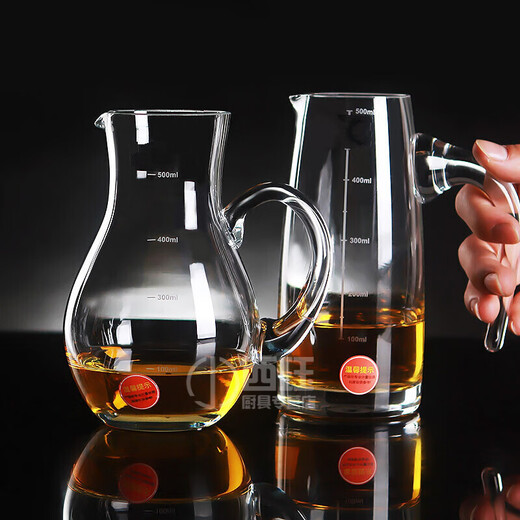 Dongli liquor dispenser household crystal glass pourer with scale wine dispenser gourd type decanter gourd style 500ml