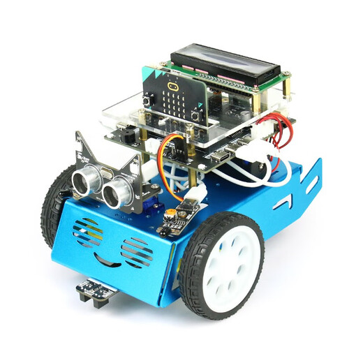 CreateBlock Microbit V2 Programmierfernbedienungs -Roboter Grafisches Smart Car Python Education D -Paket: B+ Starter Kit Red Microbit Motherboard ist nicht enthalten