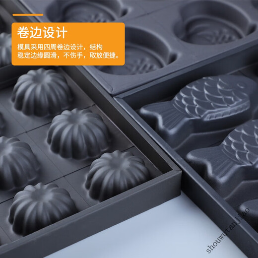 奇立彩商用不沾模具烘焙烤盘3524连圆形无水南瓜 脆皮香蕉拔丝花模 15连圆形模具
