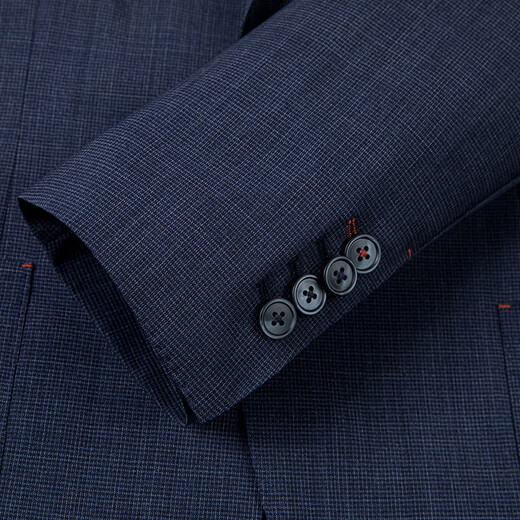 
BAROMON (100% wool] imported Italian fabric semi-lined men's suit men's jacket suit top blue 175C