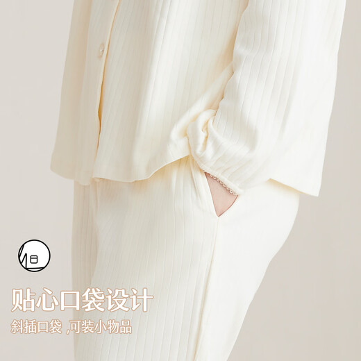 Catman women's pajamas for women in autumn and winter 100% cotton comfortable cardigan long-sleeved trousers can be worn outside home clothes 25 years new product