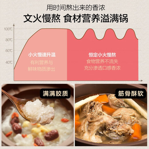 Bear electric stew pot, soup pot, stew pot, electric casserole, purple casserole, large capacity for 4-6 people, porridge pot, electric soup pot, bird's nest electric stew pot 4L DDG-D40B1