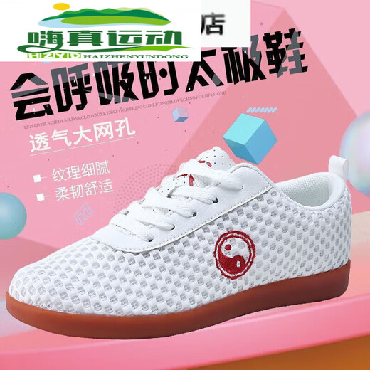 JPHZNB夏季网眼太极鞋夏款正宗陈家沟男女太极鞋夏季透气网面牛筋软尅痾 白色795 网面夏季款 37