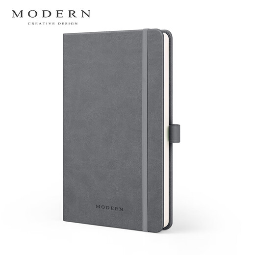 MODERN商务A5笔记本子皮面高档记事本带笔 创意手帐本 时尚会议笔记本子定制文具公司礼品企业刻字 典雅黑