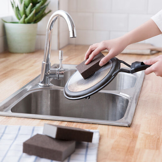 Miaoran 8-piece emery sponge magic wipe kitchen cleaning sponge to remove dirt and rust, pot brush artifact