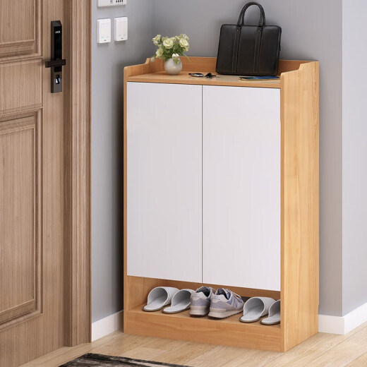 Knorr Mingpin Shoe Cabinet Large Capacity Multifunctional 1M Heightened Reinforced Multi-layer Dustproof Porch Storage Cabinet Double Door Partition Cabinet Door Storage Modern Simple Wooden Shoe Cabinet H06020P