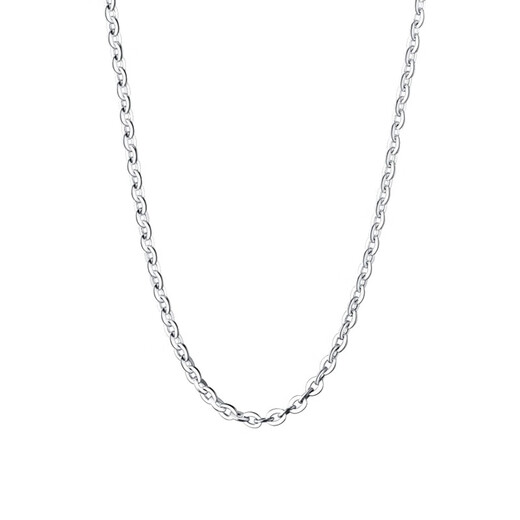 He Ye Explosion Sparkling O Chain pt950 Platinum Necklace Women's Platinum Necklace Clavicle Chain Love Adjustable O Word 4.00g 50cm long approximately 1.5mm thick M buckle