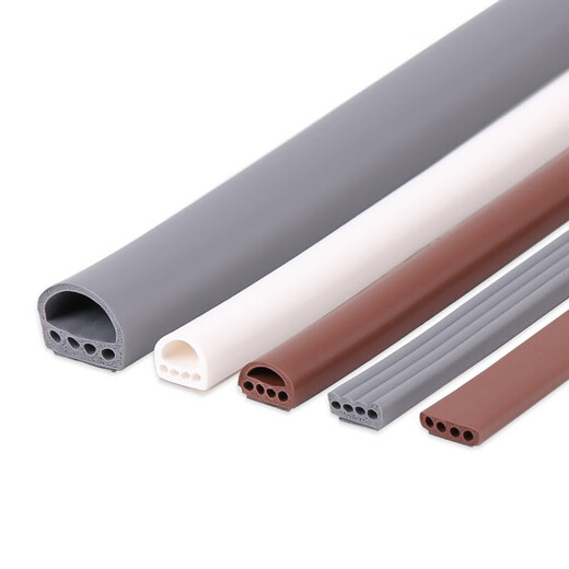 Hasdick Beijing warehouse delivery HK-119 self-adhesive door and window sealing strips porous door gap sound insulation strips windproof and anti-theft door and window anti-collision strips D type 9*6 gray (6 meters)