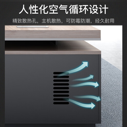 Dingke Furniture Office Boss Desk Manager President Desk Modern Simple Large Table Single Executive Desk Supervisor Desk and Chair Combination 1.6 Meter Boss Desk (Including Side Cabinets)