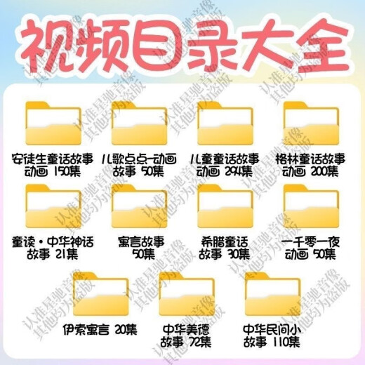 1047集少儿童话寓言故事动画视频U优盘安徒生格林童话一千零一夜 优盘发货 128G-童话故事大全1047集