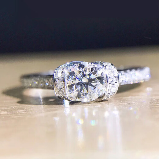 Jiajian Jewelry White 18K Gold Proposal Engagement Wedding Diamond Ring GIA Loose Diamond Ring Customized Luxury Diamond Ring Women 18K Gold GIA Certificate SI/FG 1 Carat + 30 Points Diamond