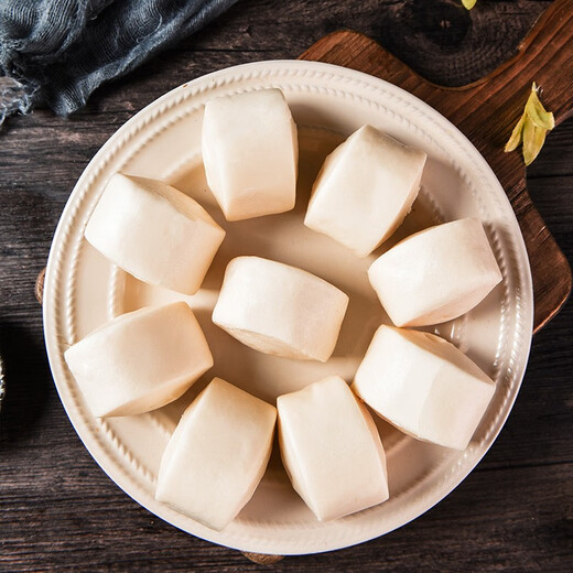 Cuchillo de leche yuankou cortados con bollos al vapor, desayuno aroma lechoso pequeños bollos al vapor, bocadillos frescos de desayuno, comida de aroma de aroma a la leche de agua fría rápida