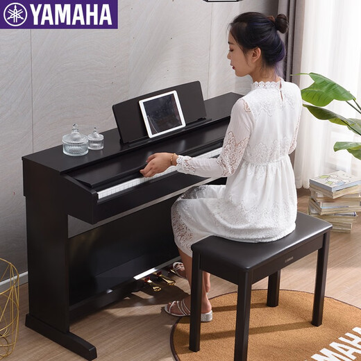 雅马哈（YAMAHA）电钢琴YDP145进口重锤专业88键立式电子钢琴成人儿童初学演奏考级 YDP145B黑色+官方标配+原装琴凳