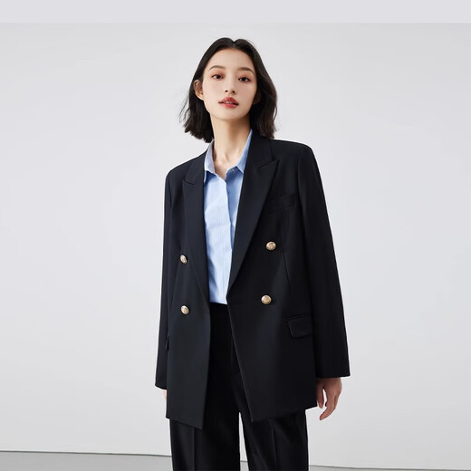 Lady Bird black suit women's high-end formal wear official professional college student interview suit jacket