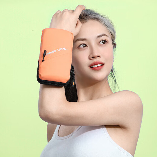 WestBiking running mobile phone arm bag for men and women summer sports and fitness mobile phone bag outdoor cycling arm storage bag black