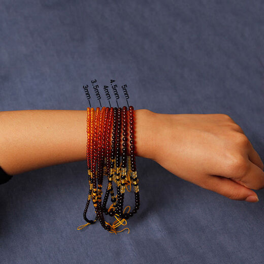 Guiqin natural amber blood amber/gold amber/beeswax/rainbow gradient necklace lanyard sweater chain blood amber 4mm length 50cm
