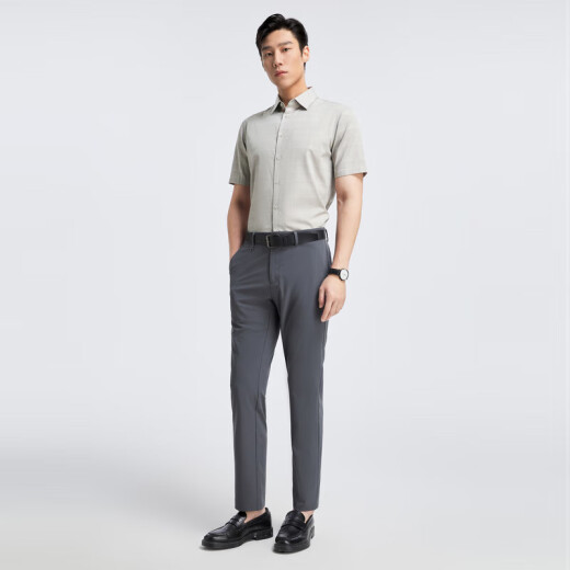 Yager camiseta hombres 2024 Summer Jóvenes Men Business informes revisados ​​camisa de manga corta Máhaki controlado 40