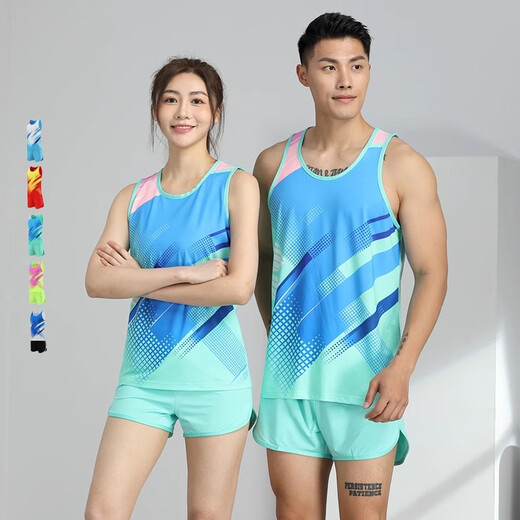 Costume d'athlétisme rapide pour hommes et femmes entraînant la forme de fitness vestige des vêtements pour enfants sprint marathon coulant compétition sportive compétition sportive costume de style masculin (couleur) 691 3xl