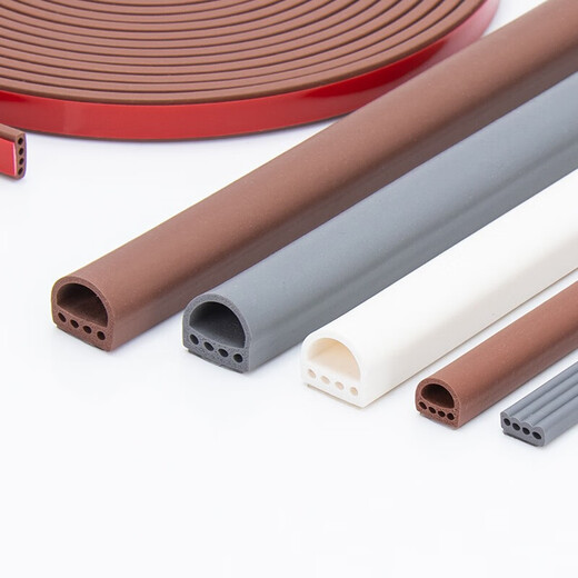 Hasdick Beijing warehouse delivery HK-119 self-adhesive door and window sealing strips porous door gap sound insulation strips windproof and anti-theft door and window anti-collision strips D type 9*6 gray (6 meters)