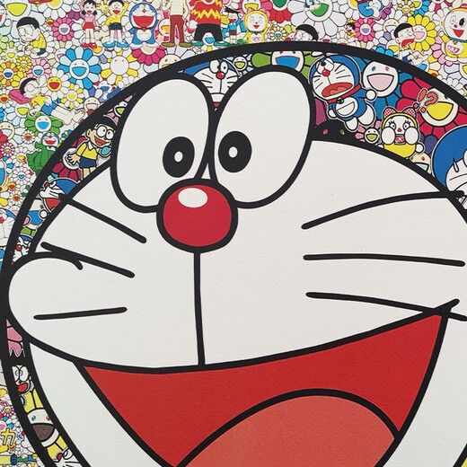 SUNWAYART Death NYC autographed limited edition Doraemon children's room decoration painting sunflower hanging painting 32*45cm Sunflower & Doraemon (including framing) 44.5 57.5cm