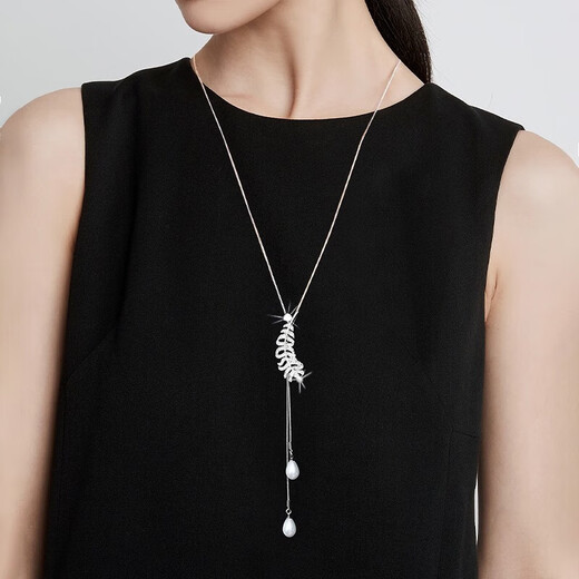 MIMORE pearl sweater chain women's high-end light luxury long necklace 2025 new accessories autumn and winter high-end tassel pendant