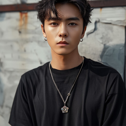 Clect Keli Armor Warrior Emperor Xia Five Elements Armor Necklace Fashion Personalized Pendant Clavicle Chain Birthday Gift to Boyfriend Five Elements Armor Necklace