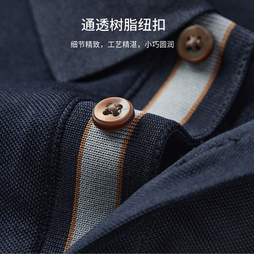 Shanshan [cool mulberry silk] short-sleeved T-shirt for men in summer business casual commuter lapel top men's polo shirt