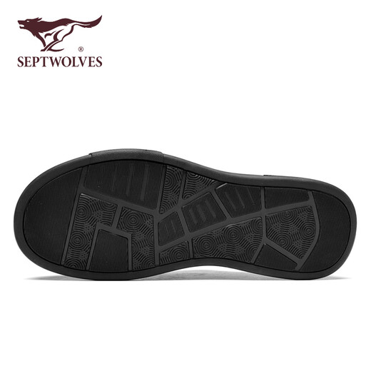 Septwolves men's shoes winter 2025 new British style first layer cowhide genuine leather shoes for men thick sole formal business casual shoes for men brown 41