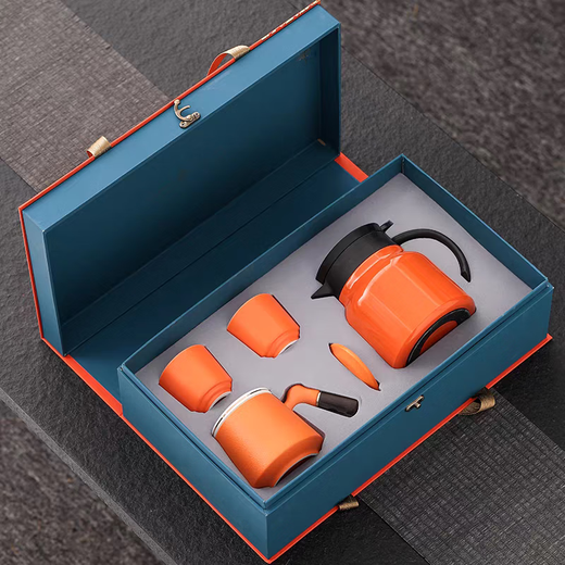 GPHF Corporate Event Souvenir Set Customized Logo Company Annual Meeting Business Gifts to Send Customers Anniversary Souvenirs Orange Office Cup Stewed Teapot Set