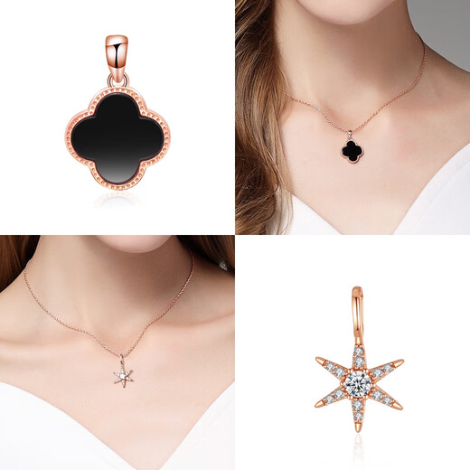 Feishengji Fat Donglai same style 18k gold pendant without chain, single pendant for women, silver necklace, color gold pendant, 18K rose gold color, S925 silver, Sansheng Youxing-rose gold