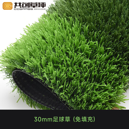 Co-Create Lawn Football Field Turf Artificial School Playground Club Professional New National Standard Kindergarten Simulated Fake Turf 30mm Football Grass (No Filling)