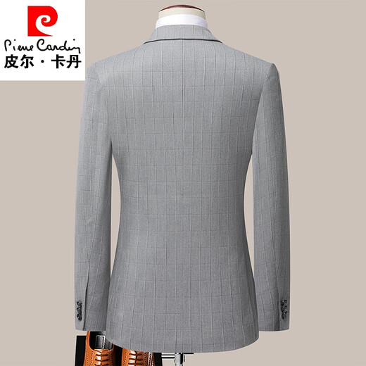 Pierre Cardin suit men's suit business casual suit two side slits double slit small suit slim fit men gray 48