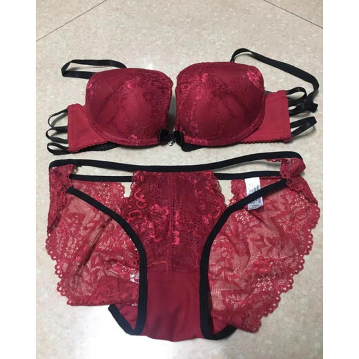 Aimu autumn and summer brand underwear for beautiful women with small breasts and sexy lace thin adjustable zodiac year bra set pink set 34/75B