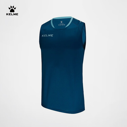 KELME /卡尔美足球训练背心男士定制运动跑步球衣3891061 工业蓝浅蓝 XL
